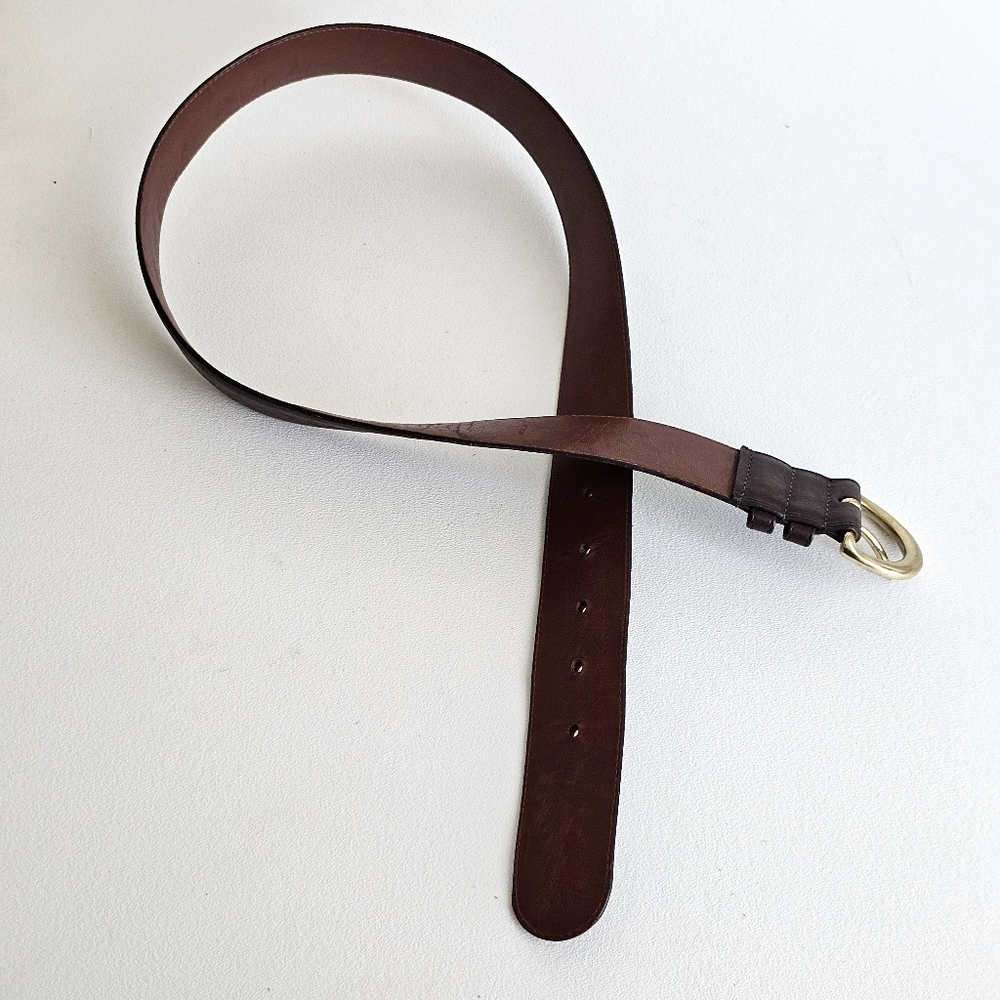 Coach Vintage Brown Leather Belt | Medium | Solid Brass Buckle | Handcrafted - Picture 8 of 16